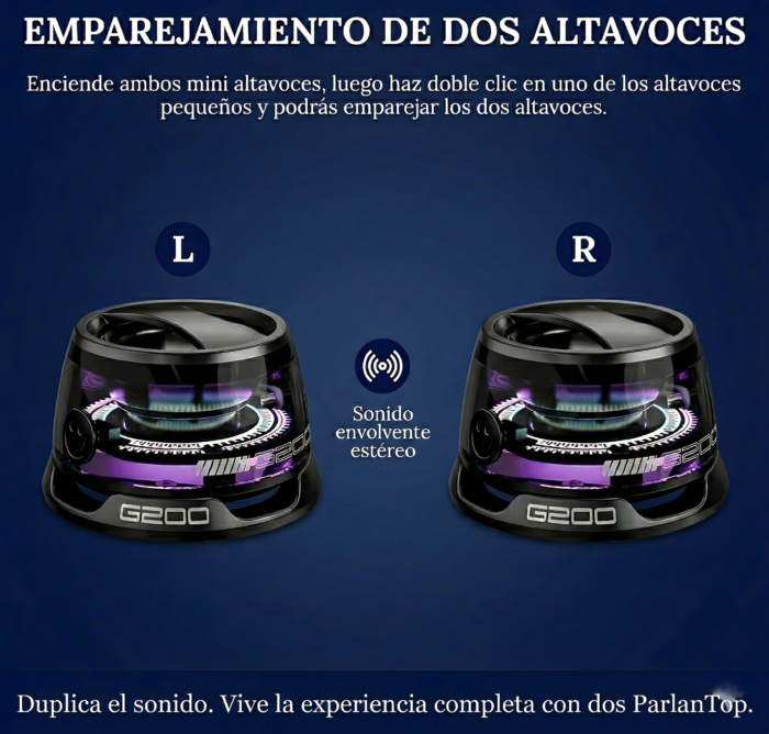 Emparejamiento 2 Mini Parlante Magnético-ParlanTop™